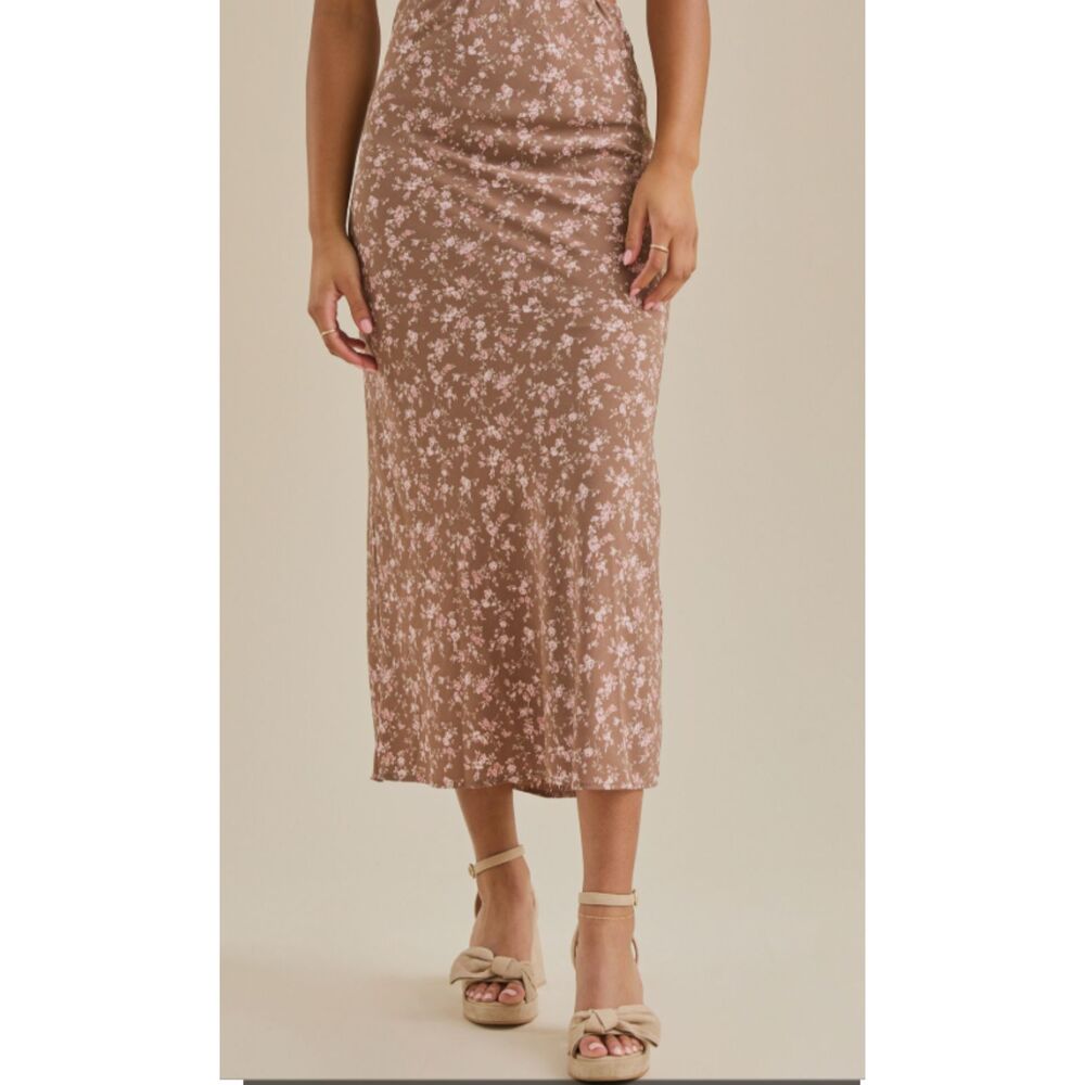 Altar'd State Amora Floral Midi Skirt